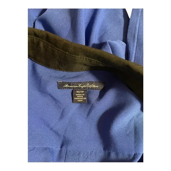 American Eagle Outfitters Blue and Black Women's Top - Picture 6 of 6